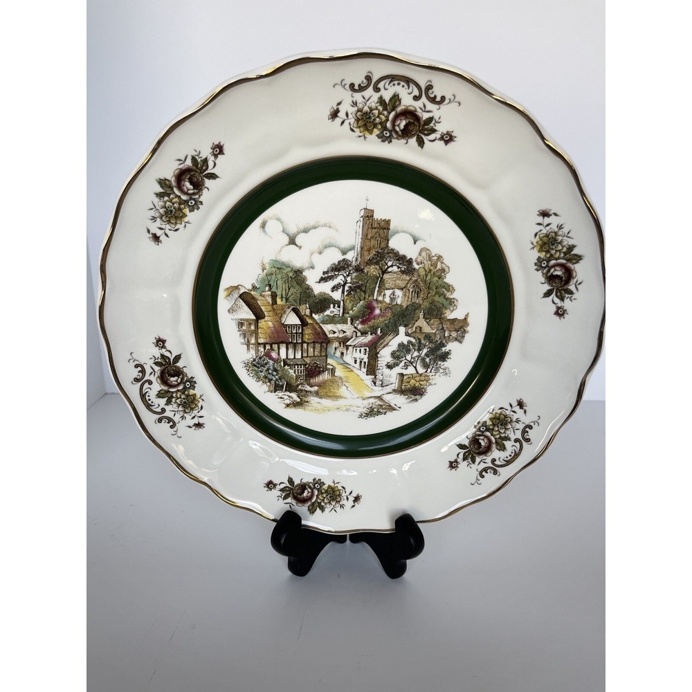 Vintage Wood and Sons Ironstone Ascot Service Plate Old World Alpine White 11"‎